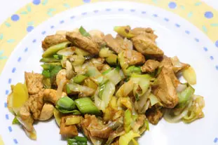 Sautéed chicken with leeks : Photo of step #26