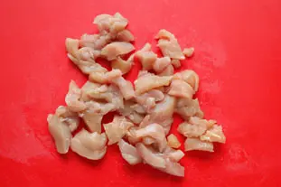Sautéed chicken with leeks
