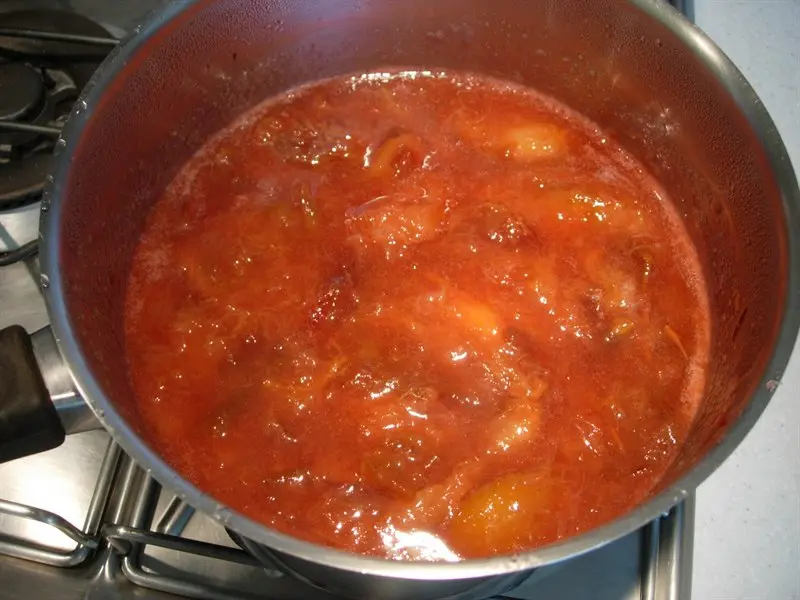 Stewed plums