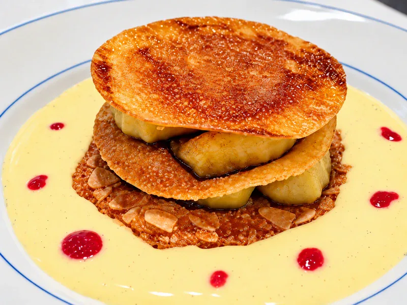Warm apple feuillantines