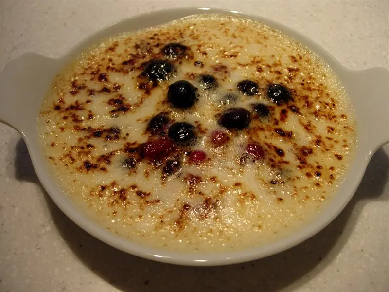 Soft fruits in sabayon