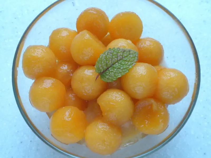 Melon with port sorbet