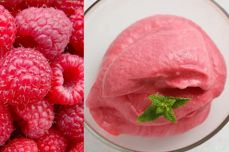 Raspberry sorbet