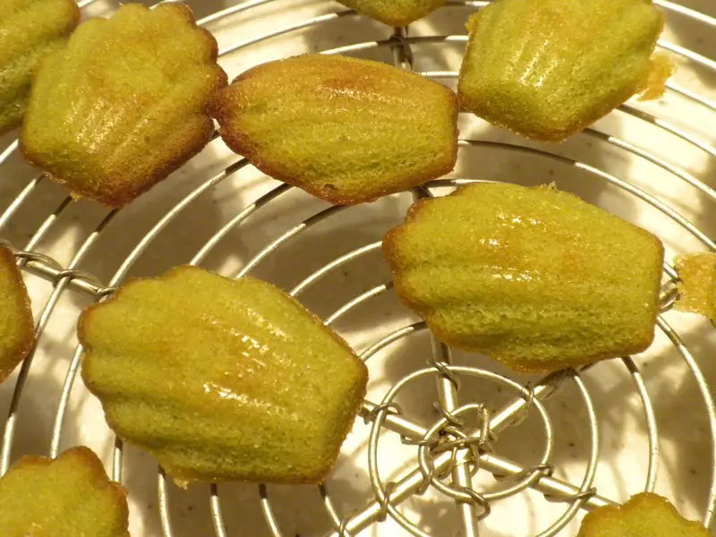 Pistachio madeleines
