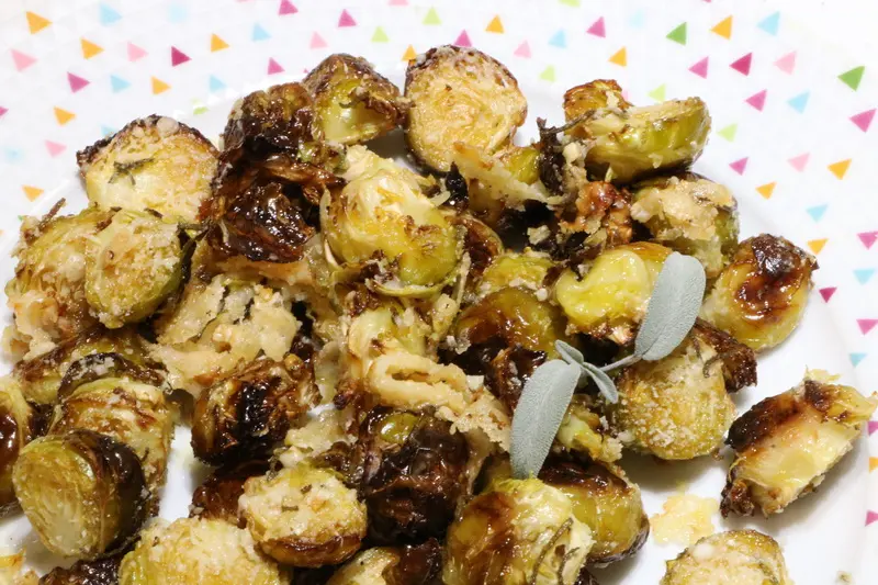 Roast Brussels sprouts with sage and lemon