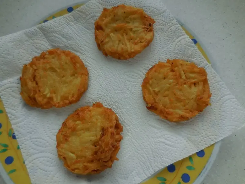 Grated potato cakes