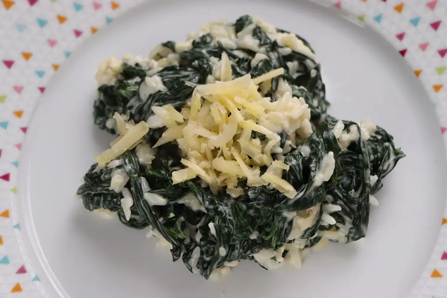 Creamy rice with spinach