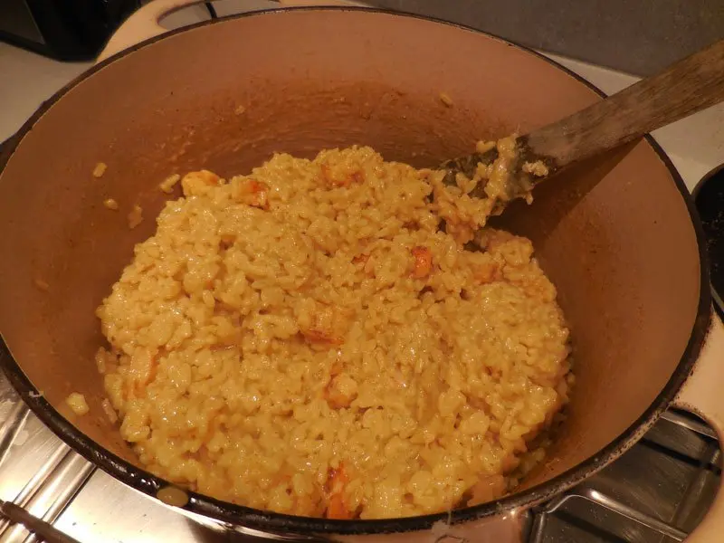 Curried prawn risotto