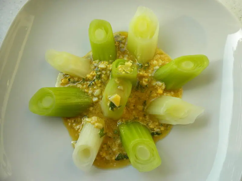 Leeks in vinaigrette