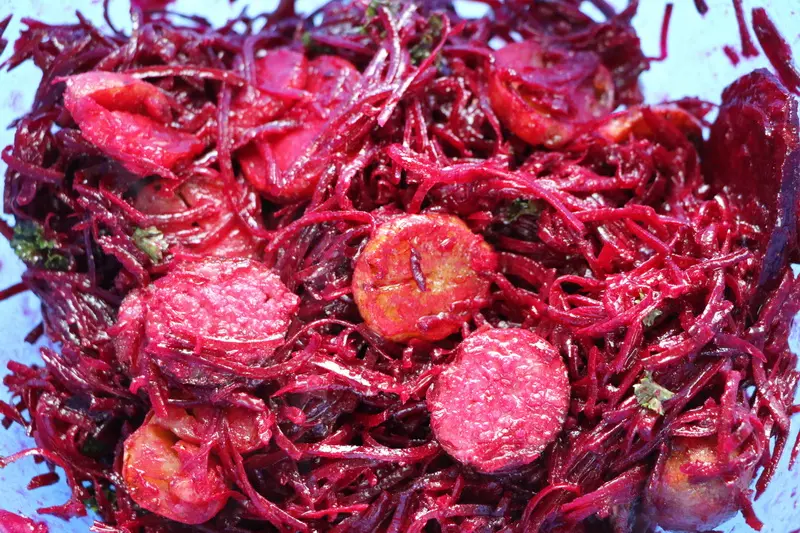 Polish-style beetroot salad