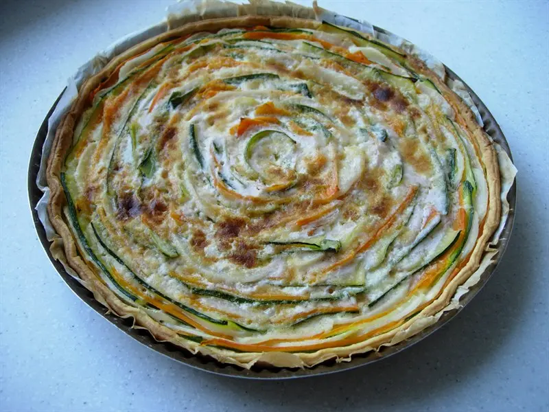 Vegetable rosette tart
