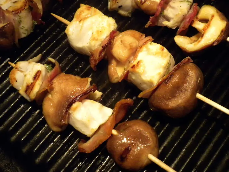 "Land and sea" kebabs