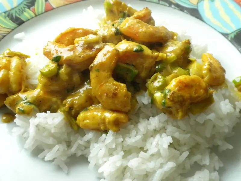 Quick prawn curry