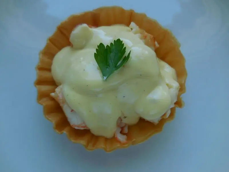 Langoustine sabayon tart