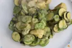 Small green vegetables in Mornay sauce