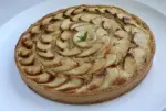 Apple-almond shortbread tart