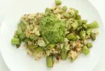 New peas with pesto