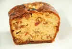 Chorizo cake with olives and tomato confit