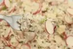 Crunchy rice and ham salad