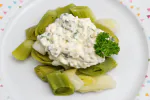 Steamed Leeks with gribiche Sauce