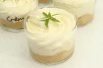 Roasted pears and verbena mascarpone mousse
