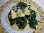 Fresh spinach with cream