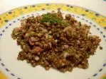 Warm lentil salad