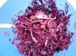 Red cabbage salad with chives