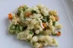 Warm cauliflower salad with two cheeses