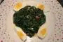 Spinach cooked in a cream sauce with lardons and Langres cheese.