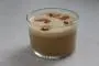 Coffee bavaroise cream, rum sabayon and toasted almonds.