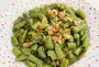 Whole new peas and roasted almonds