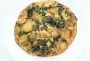 Pastry-free potato and fresh spinach quiche.
