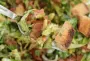 Tomato salad, green salad chiffonade and croutons, if desired.