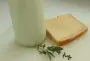 Herb-infused milk with Parmesan crumbles.