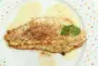 Sea bass fillet with lemon and oregano.