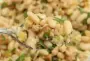 Salad with white beans, large cubes of (smoked) tuna, and cubed cheddar.