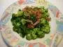 Blenched broccoli then sauted with smoked ham