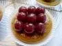 Cherry and pistachio tarts