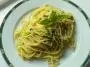 Spaghetti, cream sauce made with mussel juices, basil and Parmesan.