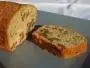 A loaf-style cake with rolled oats and dry-roasted walnuts.