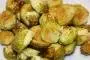 Brussel sprouts oven-roasted in herb olive oil.
