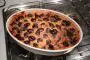 Clafoutis with plums and pears.