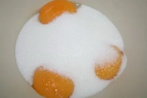 Egg yolks and caster sugar