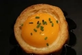 Eggs in brioche nests