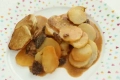 Gratin of potatoes with morels and yellow wine