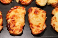 Mini cheese and mustard toasts