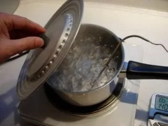 One should always cover a pan while heating