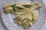 [Baked sea bass fillet with lemon and tarragon]
