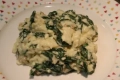 Spinach and cauliflower with sesame béchamel sauce